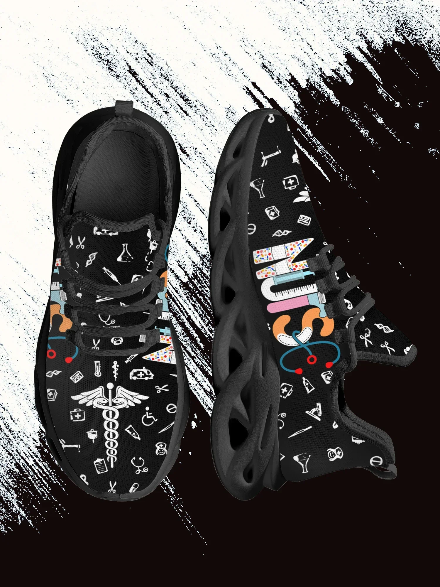 Fashion Lace Up Women Comfortable Platform Sneakers Doctor Hospital Surgical Equipment Brand Design Running Shoes Jogging Shoes