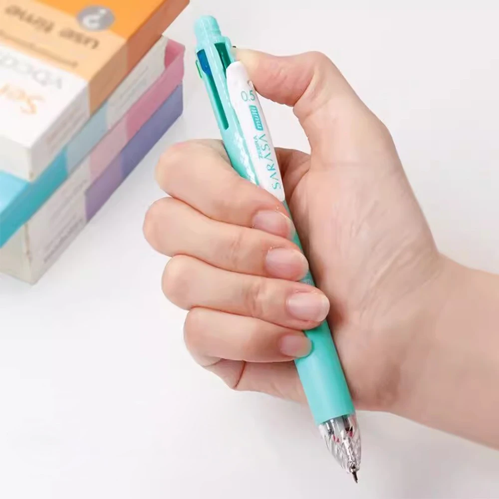 Japan Zebra 5-in-1 Multi-function Pen J4SA11 0.5mm Four-color Gel Pen + 0.5mm Mechanical Pencil Switch Art Stationery Freely