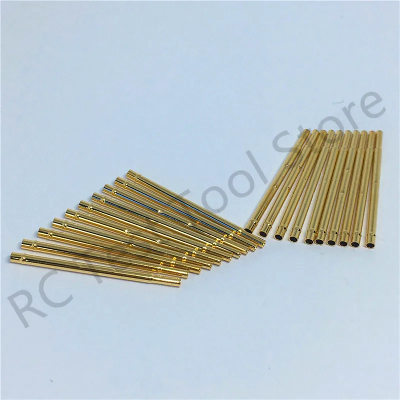 100PCS R160-2C Test Pin P160-B Receptacle Brass Tube Needle Sleeve Seat Crimp Connect Probe Sleeve Length23.7mm Outer Dia 1.67mm