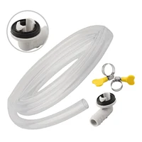 Tuyau de vidange de climatiseur 3/6 pieds, Kits de vidange à battants fendus, connecteur de tuyau d'extension, Joint de Tubes d'eau de condensat 4