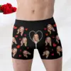 Customized Personalized Face Photo Men's Underwear Valentine's Day Gift Boxer Shorts Underwear Breathable Underwear for Husband 5