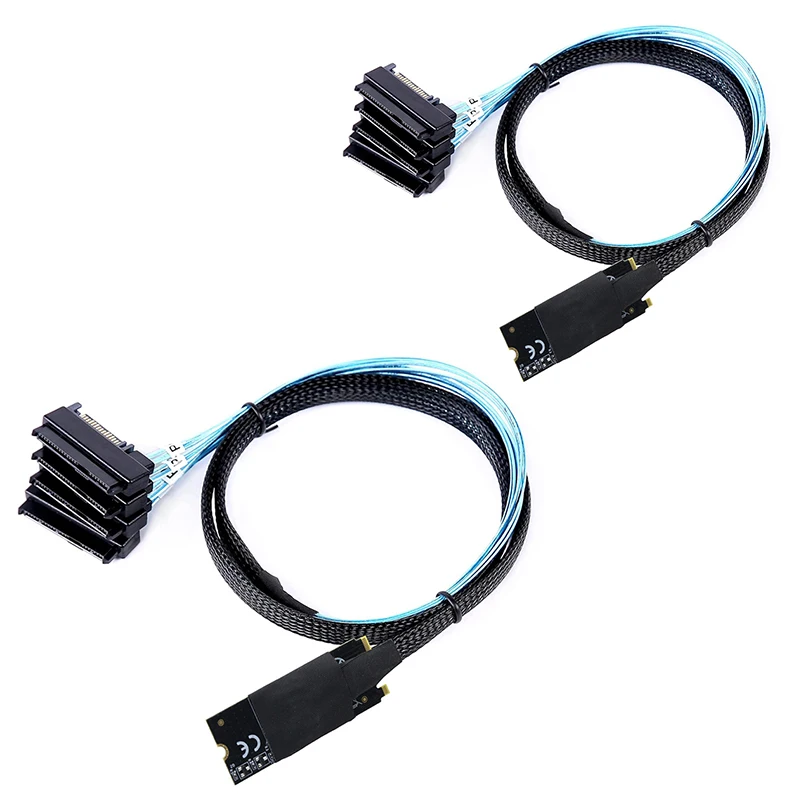 SAS 케이블 내부 36 핀 미니 SAS SFF-8087 호스트, 4 SFF-8482 타겟 SAS 하드 디스크 및 SATA 전원 케이블, 50cm 100cm