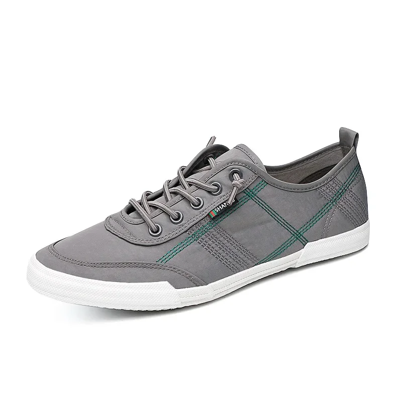 Loafers Walking Men Shoes Men Casual Shoes 2021 Spring Lace-up Sweat-Absorbant Breathable New Casual Canvas Sneakers 5