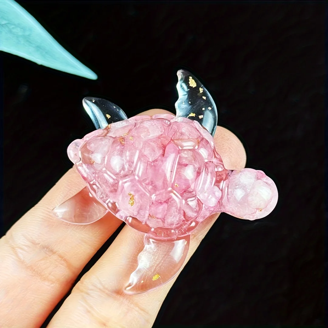Crystal Resin Turtle Decorative Item - Handcrafted Turtle Gift