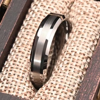 8MM/6MM silver tungsten ring anillos bague homme pareja de compromiso fashion jewelry Men's wedding bands couple engagement ring - Image 4