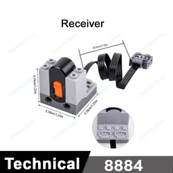 Premium Train Motor Kit with Servo, Battery Box, IR Remote, and LED Lights for Advanced Building Block Creations (Receiver)