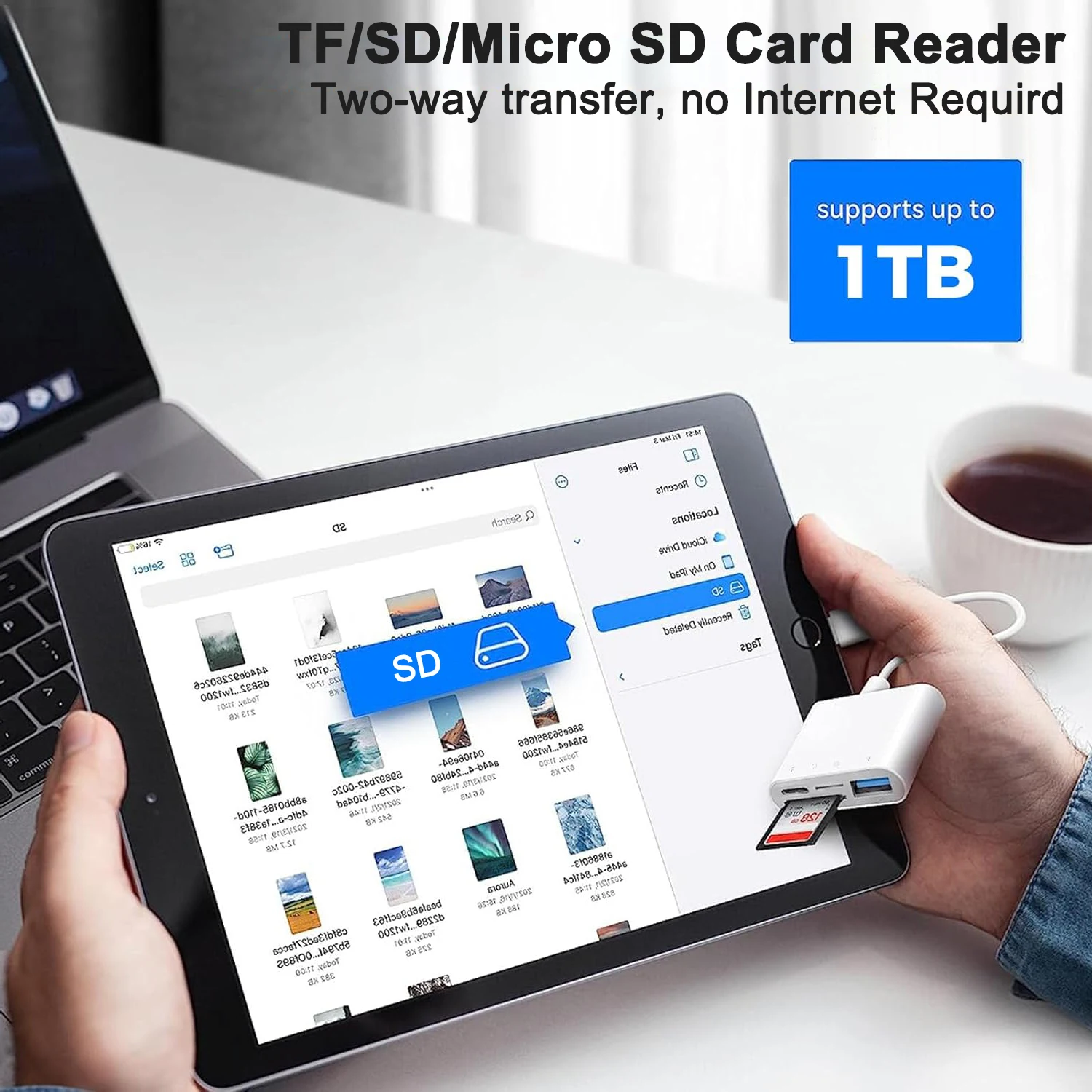 4 in 1 USB OTG Card Reader Compatible SD/TF Card Camera Memory for iPhone Samsung huawei xiaomi Fast Charging Type C Port card reader sd card reader