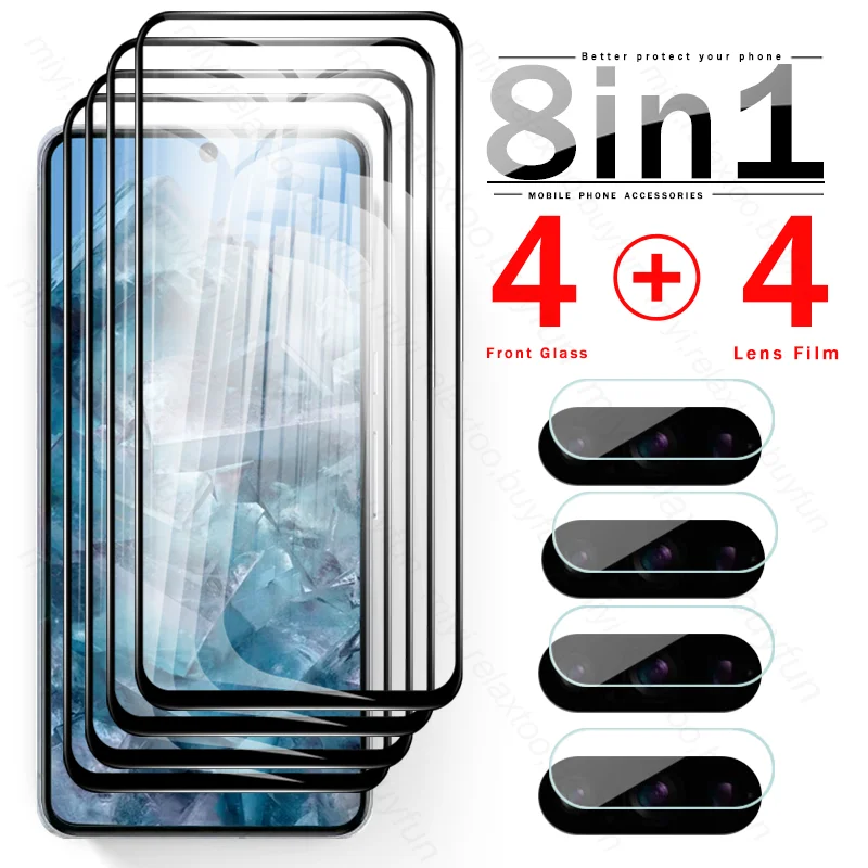 

8 в 1 9H высококачественное закаленное стекло для Google Pixel 8 Pro 5G Защитная пленка для объектива камеры Flim Googe Pixel8 Pixle 8 Pro 8Pro