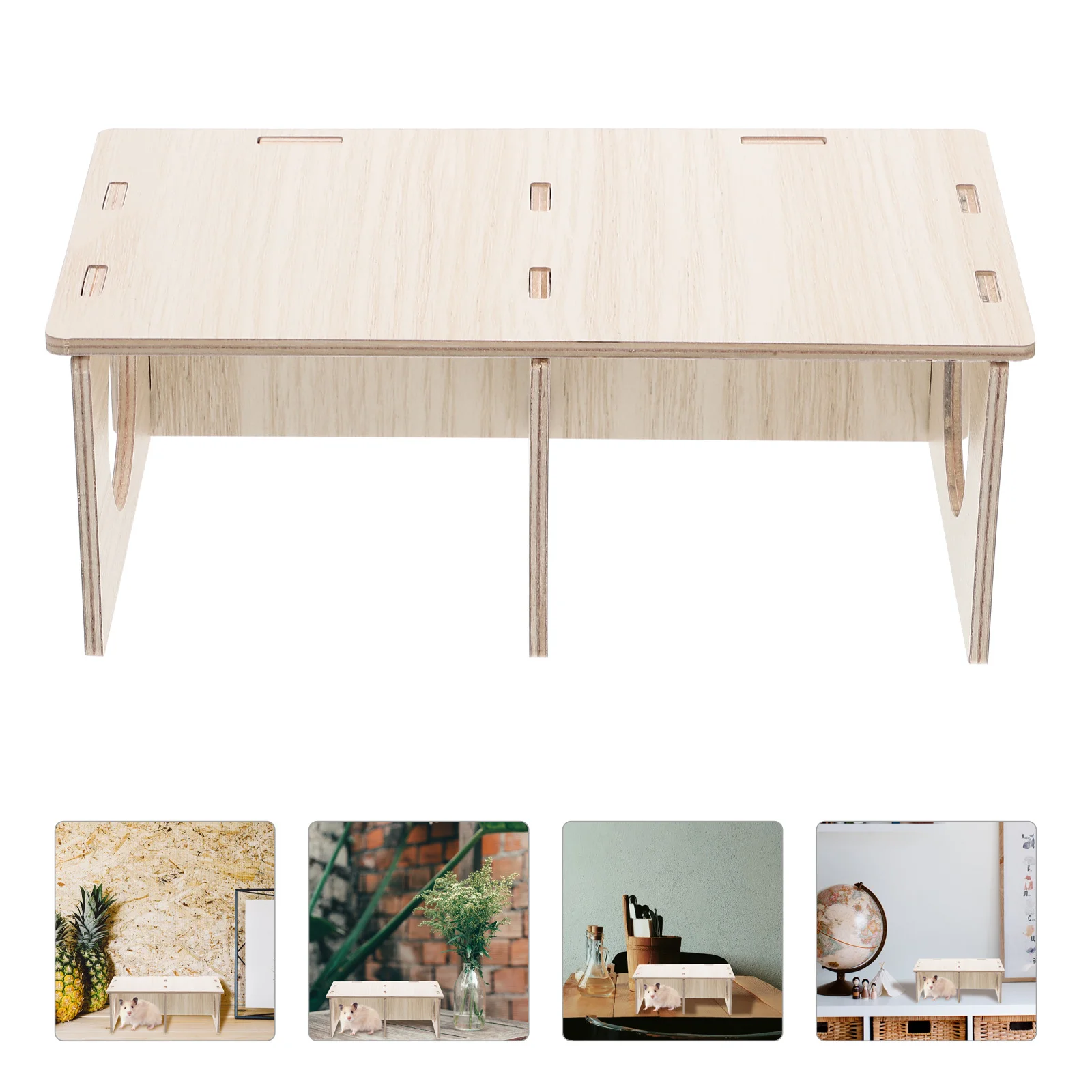 

Hamster Solid Wood House Hiding Place Chinchilla Accessories Guinea Pig Hideout Hideouts Habitat Cage