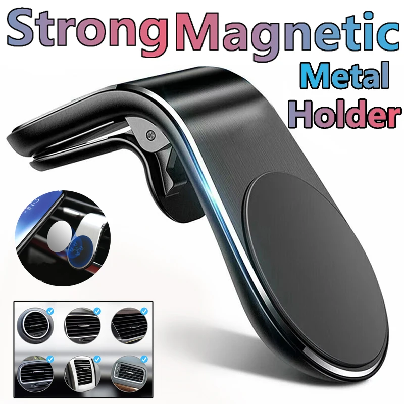 Suport magnetic pentru telefon pentru mașină, aerisire, suport magnetic pentru telefon pentru mașină, suport pentru smartphone cu GPS, suport pentru mașină, Samsung, Xi_voghion.com
