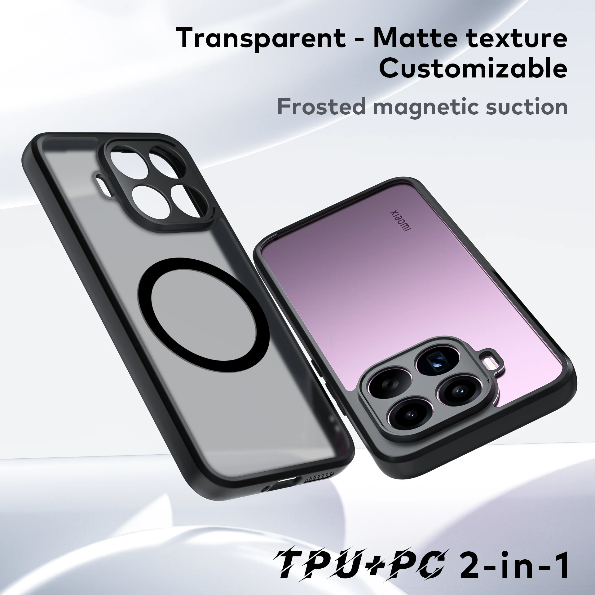 Minimalist Transparent Magnetic Acrylic Drop-Resistant Phone Case