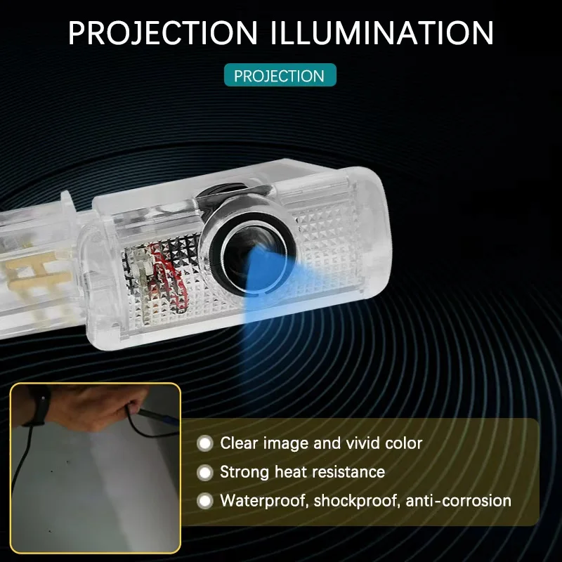 Projecteur Laser De Bienvenue Pour Mercedes - Logo Mercedes Lumineux Au Sol - Installation Sans Fil, 12V - Compatible Classe R, ML, GL