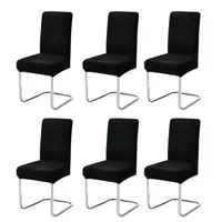 6pcs Waterproof Elasticity Chair Cover for Office Wholesale Jacquard Spandex Stretch Chair Cover Seater Case Kitchen Dining Room 1