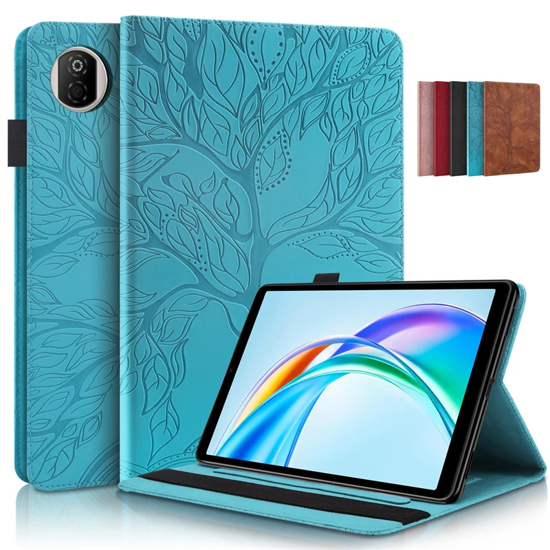 Custodia SHIEID Honor X7a Con Fessura Porta Tessere E Supporto – Cover A Libro Con Motivo Dipinto (Blu-Verde)