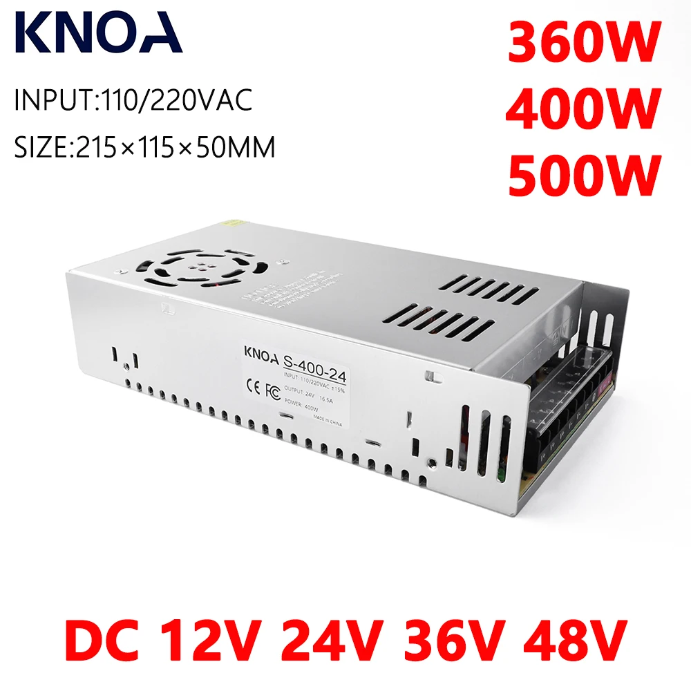 DC 12V 24V 36V 48V 360W 400W 500W 10A 15A 20A 30A 40A Ac To Dc LED หม้อแปลงไฟฟ้าอะแดปเตอร์ 1