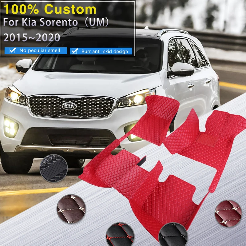 

Автомобильные коврики для Kia Sorento UM MK3 2015 ~ 2020, роскошный кожаный коврик, прочные коврики, ковер, полный комплект, противогрязные коврики, автомобильные аксессуары