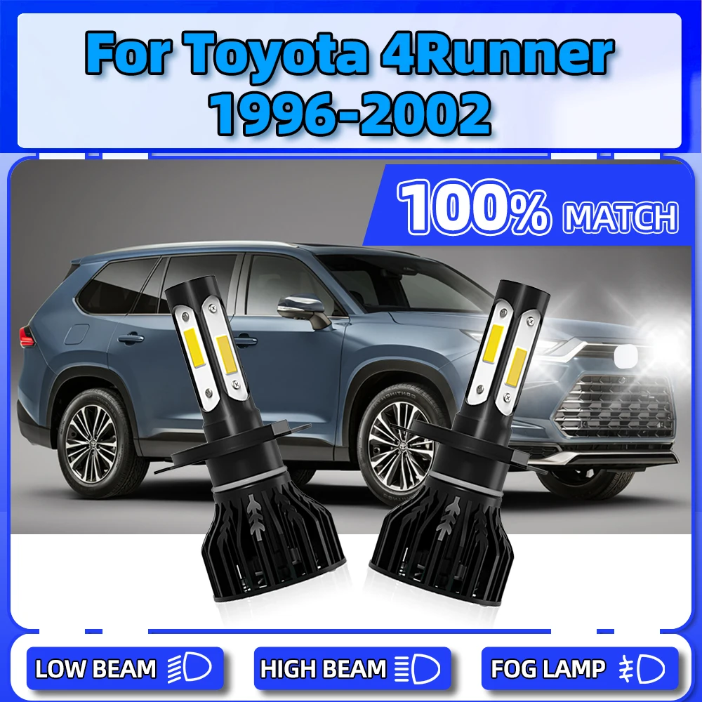 

20000LM H4 LED Headlight Bulbs 120W High Low Beam Car Head Lamps 6000K For Toyota 4Runner 1996 1997 1998 1999 2000 2001 2002