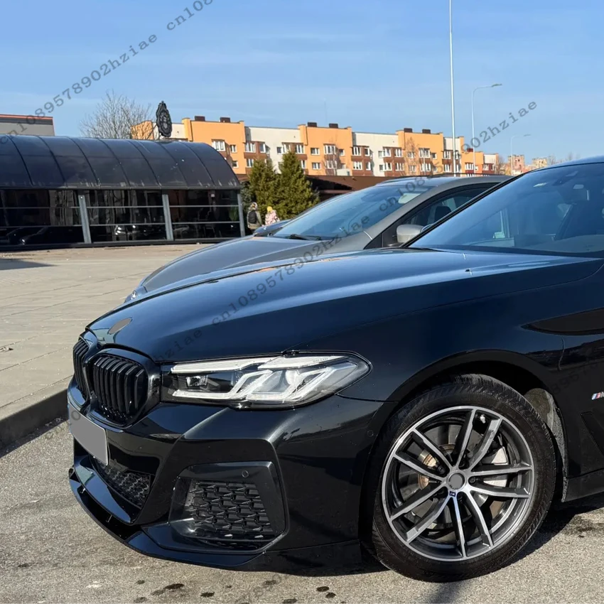 BMW 5 시리즈 G30 LCI Facelift M-Pack 2020-2023 용 FD 스타일 앞 범퍼 립 디퓨저 스포일러 스플리터 튜닝 자동차 액세서리