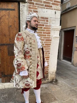 18th Century Rococo Baroque Men's Georgian Suit Historical Royal Noble Prince King Costume Outfit