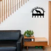 1pc 11in German Shepherd Standing Time For A Walk Key Rack Dog Leash Hanger Wall Hook Bathroom Accessories Hallway Wall Sticker 6
