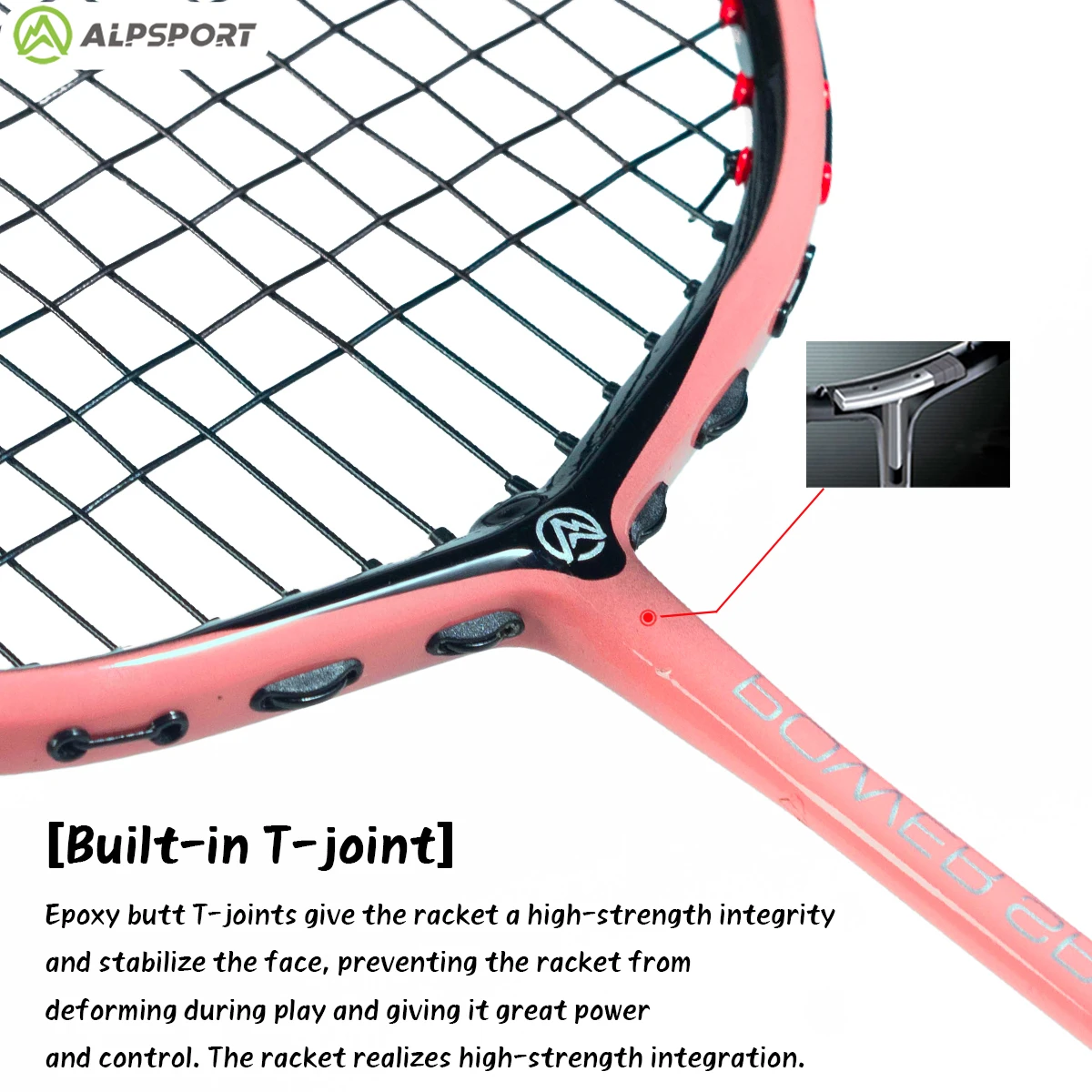 Badminton Racket ALP V5 2.0 MXH er Technology Ultra Light Offensive Type 4U Carbon Fiber ALPSPORT Rekets