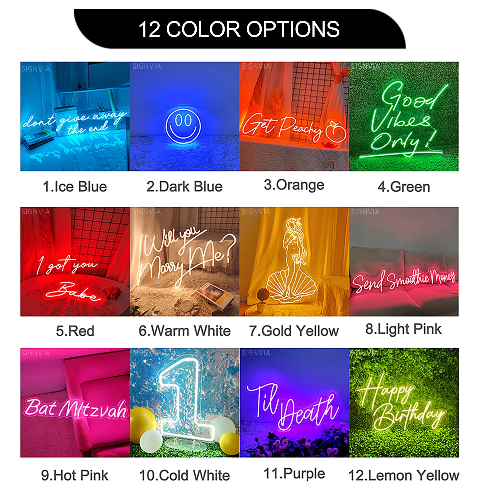 Happily Ever After LED Neon Sign Wedding Party Birthday Bar Pub Studio Neon Signs Room Wall Home Decor Light with 12V Power