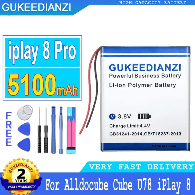 

GUKEEDIANZI Battery for Alldocube Cube U78, Big Power Battery, 5100mAh, iPlay 8, Tablet PC