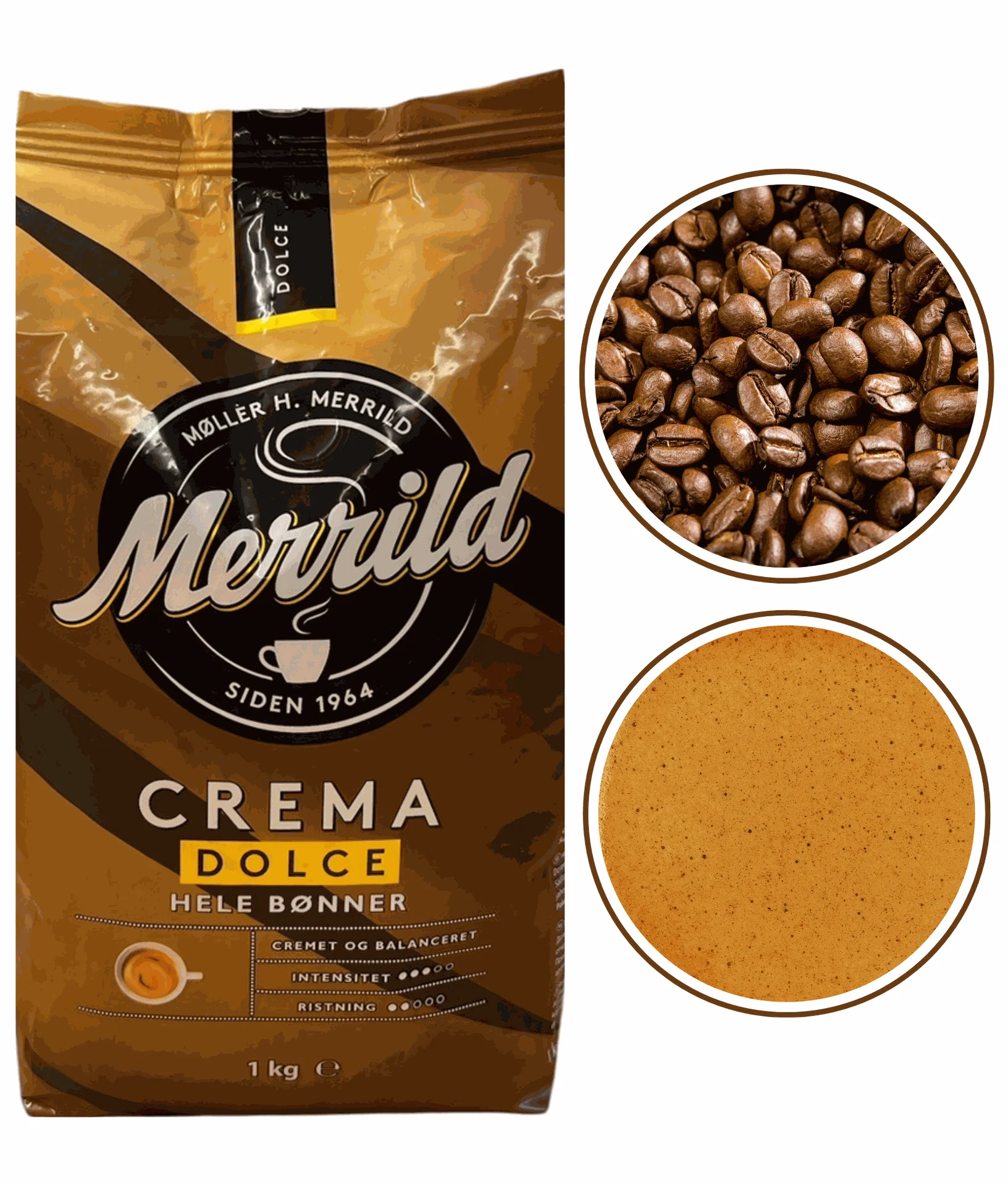 Kawa Merrild Crema Dolce Bean Coffee 1kg z Polski za $18.59 / ~69zł