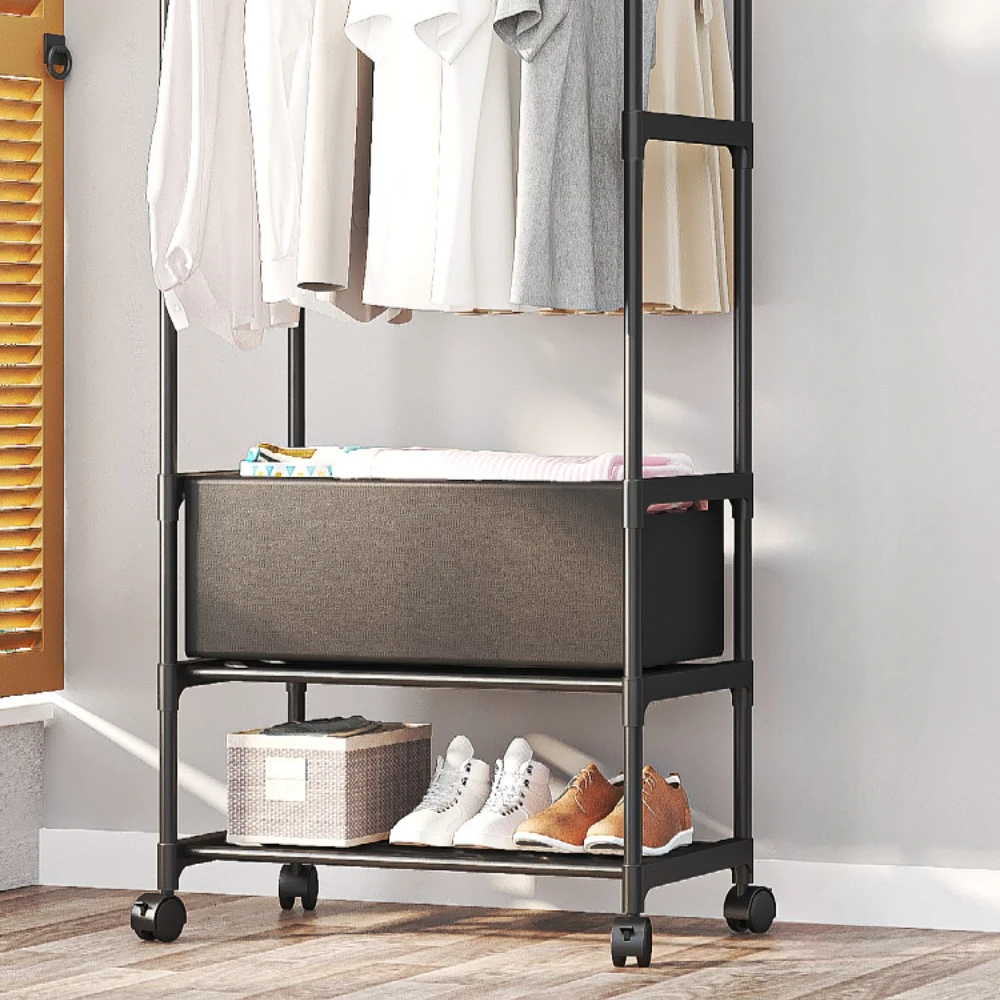Coat Rack Multi-Layer Storage Multi-Function Strong Load-Bearing Capacity Storage Shelves Bedroom Shoe Dustproof Waterproof Rack