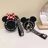 Cute Mickey Minnie Silica Gel Coin Purse Disney Cartoon Anime Kawaii Mini Wallet Portable Pendant Keychain Money Bag 2