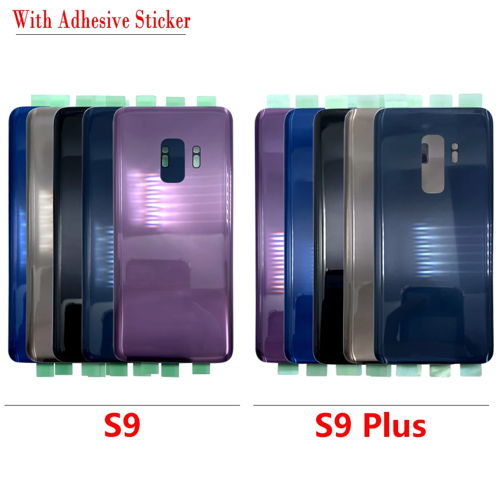

New Back Glass Cover Replacement For Samsung Galaxy S9 Plus S9 Battery Cover Rear Door Housing Case Parts With Adhesive Sticker