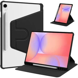 Enhanced Acrylic Stand Tablet Case with 360 - Degree Rotation and Pen Slot for S10 Lite 10.9 2025 (Black)
