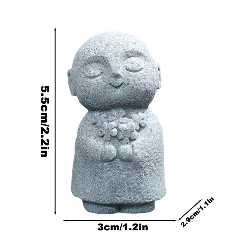 Buddha Aquarium Ornament Decoration Small Monk Statues Creative Desktop Ornaments For Miniature
