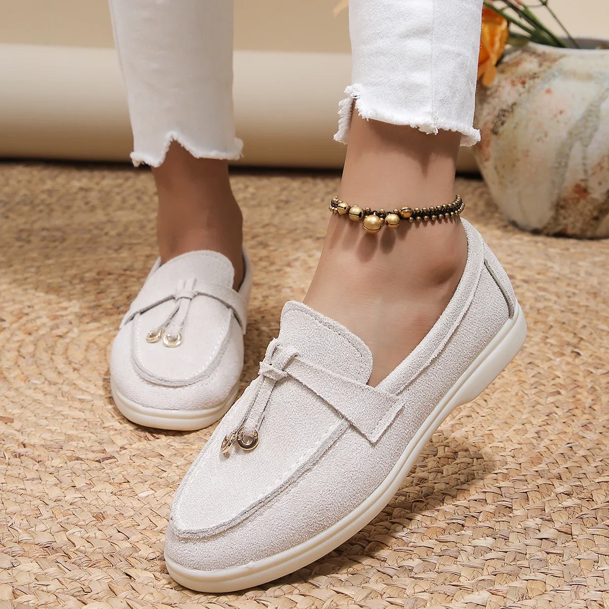 Woman Trend Women Loafers Slip on Ladies Flats High Quality Spring Autumn Casual Flat Single Shoe S331f14963f644eb28f5a6b10e4059877u