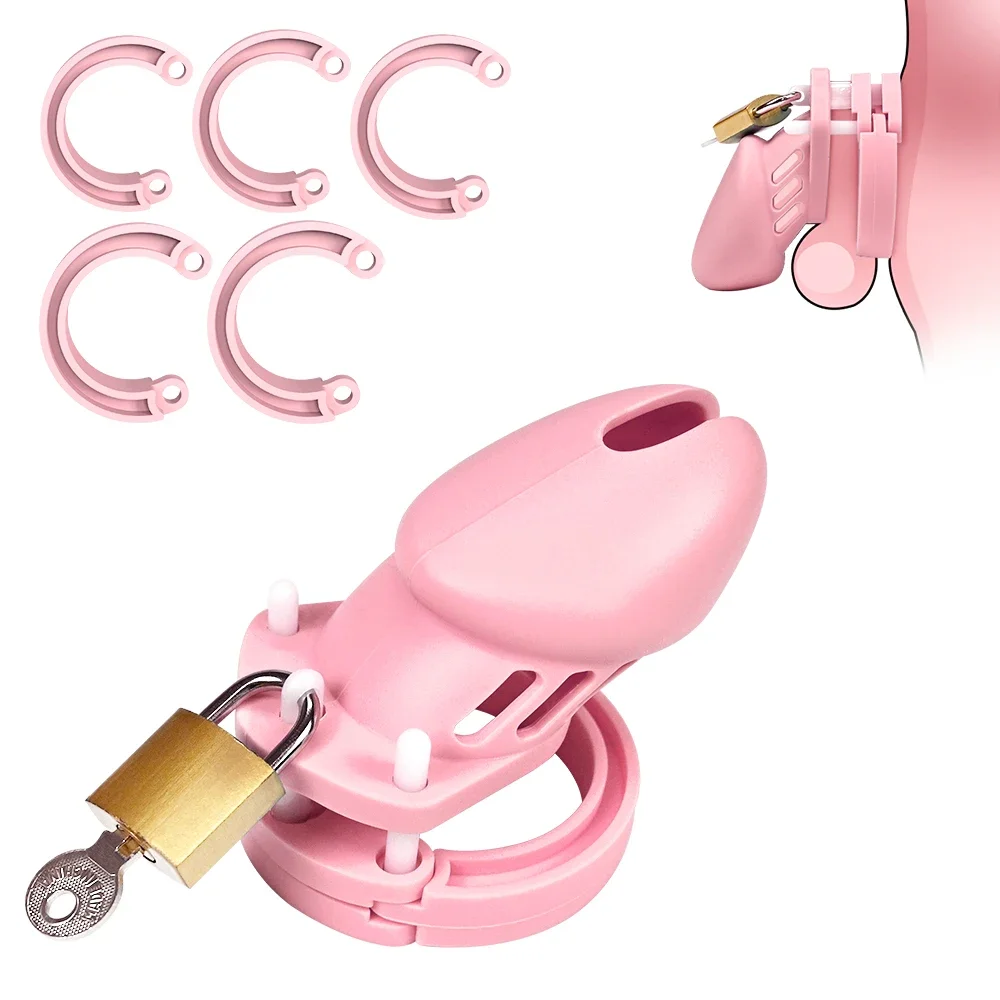 Penis Chastity Cage Chastity Lock Sex Toy Chastity Cage Accessory Penis Cock Ring Male Chastity Cage Penis Lock with Lock Key Virginity for Men Breathable Cock Ring Men's CB Cock Cage SM Urethra Device Toy