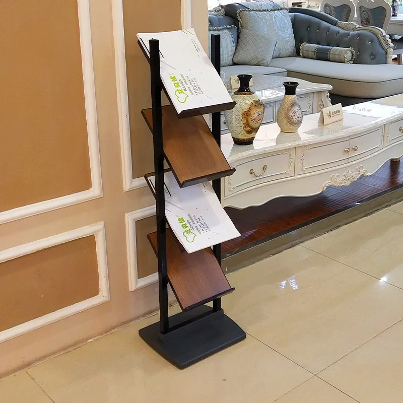 Simple Newspaper Rack A4 Magazine Rack Creative Newspaper Book Vertical Floor-standing Multi-layer Furniture estantes FYMR