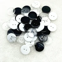 9mm---34mm Two Holes Transparent White Small Buttons Bread Round Resin Sewing Buttons Diy Clothing Accessories 1