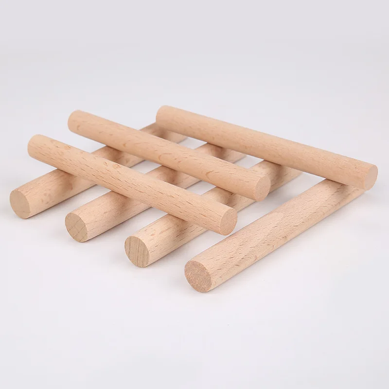 QUARKZMAN Bastoncini di Legno per Stecche di Legno, 10cmx0,8cm Bastoncini Legno Rotondi per Fai Da Te Decorazione Artistica Bacchette Artigianato Bastoncini Case Fatte a Mano, 20pz