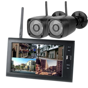 무선 감시 CCTV, 적외선 야간 투시경, 720P 카메라 시스템, 베이비 모니터, 2.4G, 4CH 보안