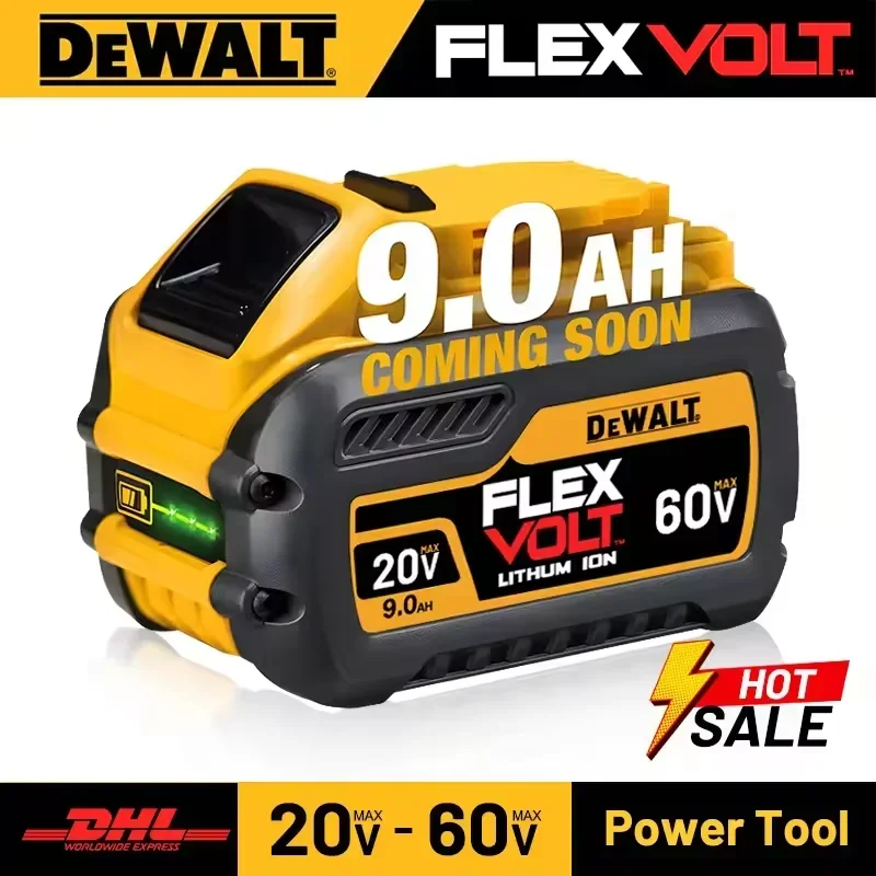 Flexbolt genuine DeWalt batteries, power tool batteries, DCB200 MAX，DCB606，DCB205，DCB206，DCB209，DCB182,20V，60V，9000mAh
