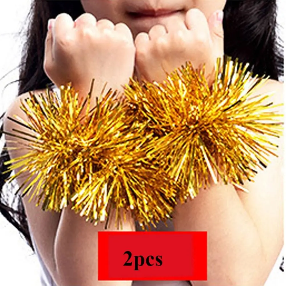 Lot De 12 Pompons Roses En Plastique Pour Pom-Pom Girl