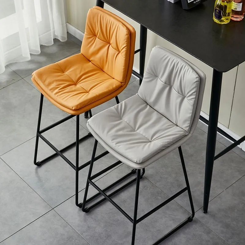 Nordic Luxury Bar Chairs Household High Stools Modern And Minimalist Bar Chairs Backrest Internet Famous Front Desk Chair