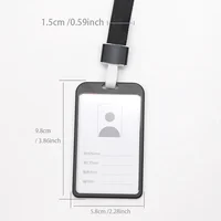 New Metal Alloy Work Name Card Holders Fashion  Business Work Card ID Badge Lanyard Holder Men Women Aluminum ID Business Case 2