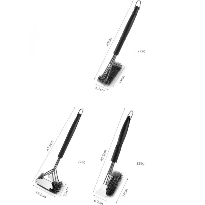 Barbecue Grill BBQ Brush Barbecue Cleaning Tools Grill Brush Cleaning Brushes Clean Tool Grill Accessories Stainless Steel Bristles Non-stick Cleaning Brushes Barbecue Accessories