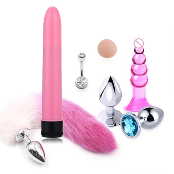PINK Couples Game 8pcs SM Set Adult Sex Toys for Couples Kit for Men Women 3