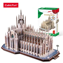 

CubicFun 3D Puzzles Milan Cathedral Architecture Model National Geographic Italy Church Jigsaw Building Kits Toy for Adults Kids