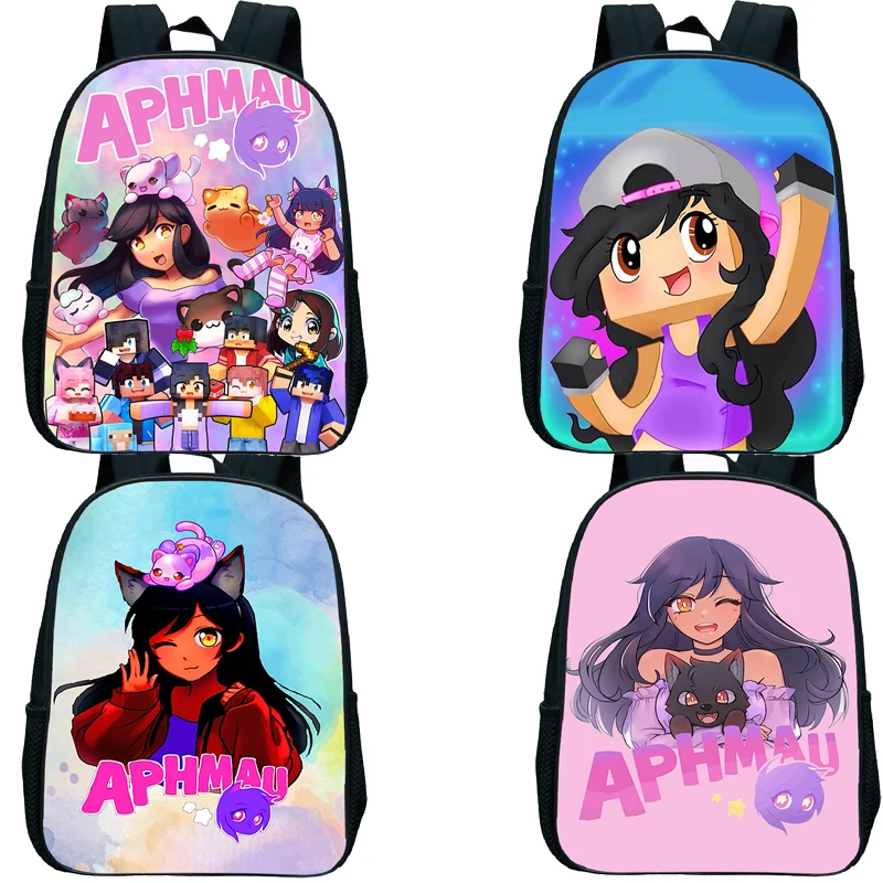 

Game Aphmau Print Small Backpack Cartoon Anime School Bags Kindergarten Bookbag Kids Boys Bookbag Kawaii Girls Rucksack Mochlia