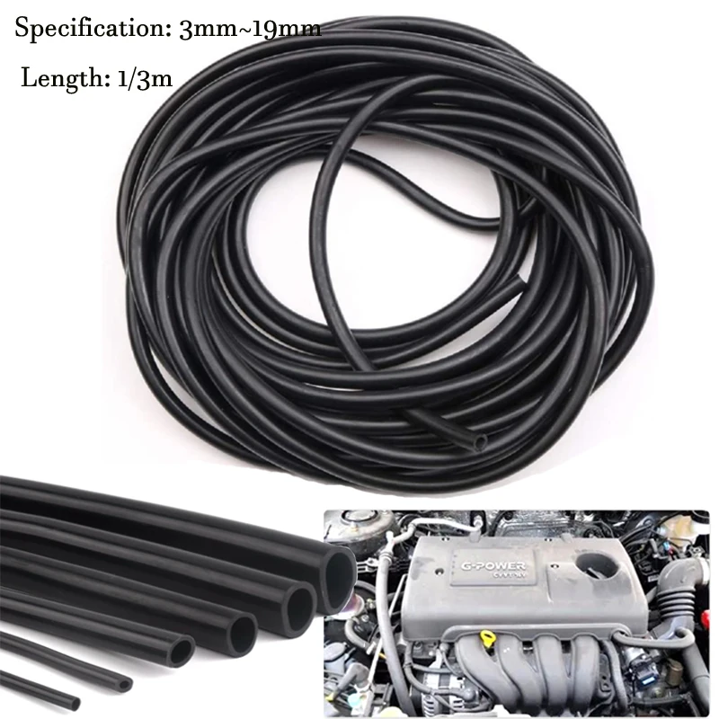 Black Smooth Nitrile Rubber Fuel Tubing Petrol Diesel Oil Line carburetor Hose Pipe 1/3Meter 3mm~19mm rubber hose fuel hose rubber tube rubber tubing fuel gas hose