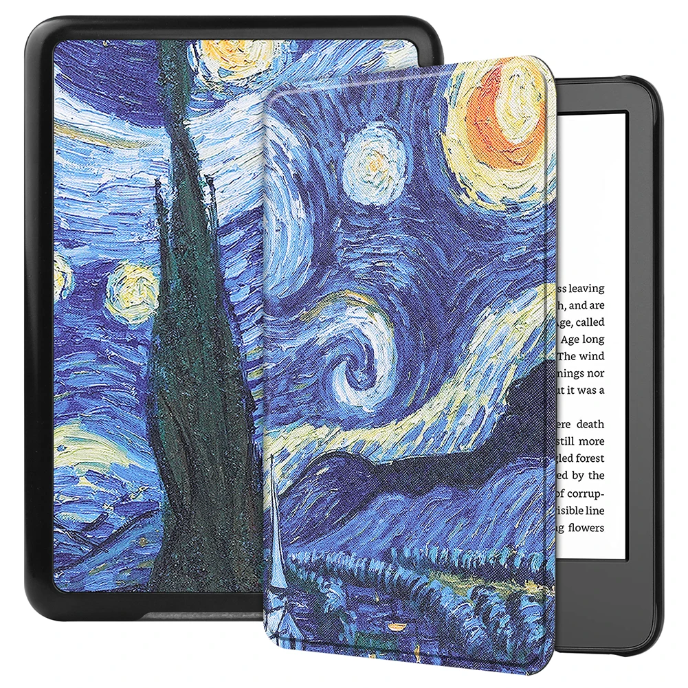 Kindle Paperwhite Case - Durable Skin-imitated Cover with Auto