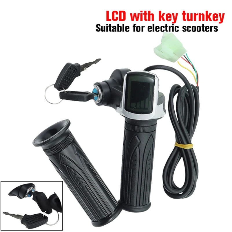 Acceleratore a rotazione dell'acceleratore con display LCD 24V 36V 48V per bicicletta elettrica nuovissima moto scooter E-bike